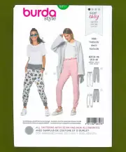 EASY Jogging Pants Sewing Pattern, Pull On Style! (Sizes 8-20) Burda Style 6317
