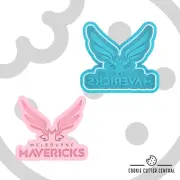 Melbourne Mavericks Netball Team Cookie Cutter and Embosser - 7.8cm x 8.7cm
