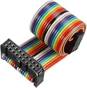 XYWHPGV IDC Rainbow Wire Flat Cable 18P D-Type FC/FC Connector 2.54mm Pitch 0.25m/9.8inch Length(baf3a 798b5 6dbd9 e28a8 3401f f3329