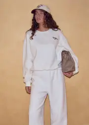 [Lorna Jane] Cosy Lounge Sweatshirt in Neutrals, Size - Medium M Porcelain
