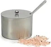 Brushed Stainless Steel Salt Cellar with Spoon