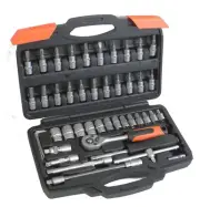46PC 1/4" Inch Dr Socket & Bit Set Ratchet Star Hex Philips Flexible Extension