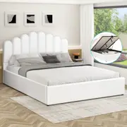 ALFORDSON Bed Frame Queen Double King Single Gas Lift Storage Base Wooden White