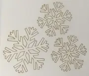 SNOWFLAKE Laser Die-Cut(3pc)Deluxe Cuts•Christmas•Winter•Ice•Holiday •White•Cold