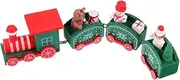Christmas Train Decor Wooden Train Model Kids Toys for Boys Girls Desktop Ornament Present