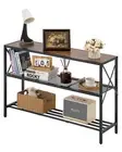 VEVOR Narrow Console Sofa Table Couch Table 3-Tier for Entryway & Living Room