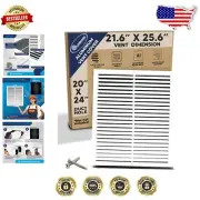 High-Quality Fixed Blade Air Grille for 20" x 24" Duct - Easy Install, White