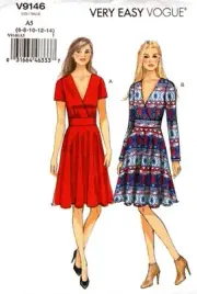 Vogue Sewing Pattern 9146 V9146 Ladies Dress Very Easy Vogue 6-14 14-22