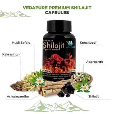 Pure 100% Himalayan Shilajit,Soft Resin,Organic,Extremely Potent, 60C, Pack of 2