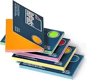 AdPads® Electrostatic Self-Adhesive Sticky Notes 100 x 68 mm, 500 Sheets, Set Colourful, Small Static Sticky Notes Movable and Slidable on Any Surface