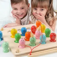 在飛比找樂天市場購物網優惠-兒童蒙氏早教益智1-2-3一歲寶寶小孩女釣魚玩具男孩磁性蒙特