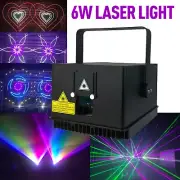 6W Laser Professional Disco Light Full Color RGB ILDA Animation DJ Stage Light