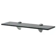 Wall Shelf Floating Display Shelf with Clip Brackets Tempered Glass vidaXL