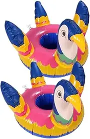 Totority Inflatable Tumbler Cup 2 Pack Pvc Mat Animal Shape Drink Holder for Boys and Girls' Birthday