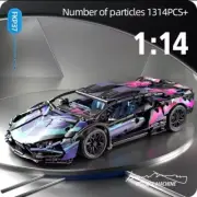 1314PCS Building Kits for Adults, 1:14 Scale Super Car Racing DIY Block Set 18+