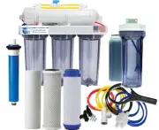 RO/DI Aquarium Reef System Reverse Osmosis Clear Manual Flush 100G Single DI