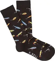[K. Bell Socks] K. Bell Men's Funny Animal Crew Socks-1 Pairs-Cool & Fun Wordplay Novelty Gifts