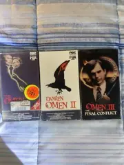 DAMIEN : OMEN 1 Two & 3 CBS FOX Beta Betamax Brand New Factory Sealed Horror