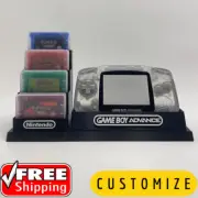 Gameboy Advance & 8 Game's in Cases Display - DISPLAY ONLY (Customize Colors)