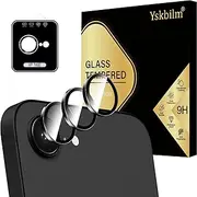 Yskbilm 3 Pack for iPhone 16e Camera Lens Protector,9H Tempered Glass,[Anti Scrach] Individual Metal Ring Glass Cover CD Pattern Case Friendly - Black