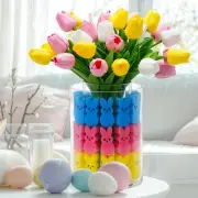 Easter Bunny Table Decorations - Easter Peeps Decor - Artificial Tulips with ...