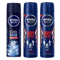 在飛比找HOTAI購優惠-【妮維雅 NIVEA】瞬酷活力男士止汗爽身噴霧3入組