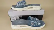 Aqua College Allura Waterproof Slides Sandals Womens 6.5 M Blue Lucite Shoes NWB
