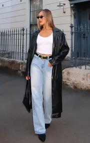 Two Timer PU Coat Black
