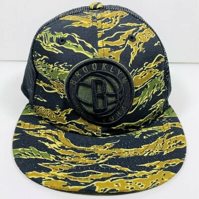 Brooklyn Nets NBA New Era Tiger Camouflage Fitted Trucker Hat 7 1/4