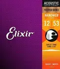 *3 SETS ELIXIR 16027 NANOWEB ACOUSTIC GUITAR STRINGS LIGHT 11-52 PHOSPHOR BRONZE