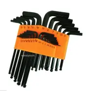 New 25pc ALLEN BALL HEX Key Set Ball End Long Arm L Allen SAE/Metric Hex Set