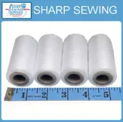 SPUN POLYESTER SERGER & QUILTING THREAD - WHITE STANDARD SIZE 27 - 4000 YARDS