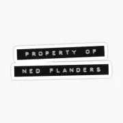 Property of Ned Flanders Sticker Funny Vinyl Car Bumper, funny, Meme, Simpsons
