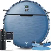 Robot Vacuum and Mop Combo, 2 in 1 Robot Vacuums Cleaner with WiFi/App, Smart Robotic Vacuum with Strong Suction, Schedule, Self-Charging, Slim, Quiet, Ideal for Hard Floor, Pet Hair, Low Pile Carpet