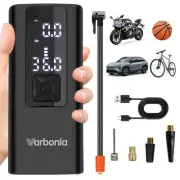 Portable Tire Inflator Air Compressor with Digital Pressure Gauge, 12V Electr...