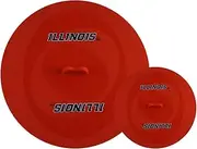 MasterPieces Game Day FanPans Pack - NCAA Illinois Fighting Illini - Team Logo Silicone Any Dish Lid Set, 2 Sizes