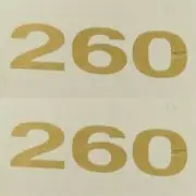 Sea Ray Boat Decal Stickers | 260 Gold 9 1/2 x 1 1/2 Inch (Pair)