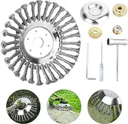 [smtfcty] Weed Brush Cutter 6 Inch Stainless Steel Professional Wild Herb Brush for Stihl Brush Cutter, Wire Brush Cutter, Brush Cutter Accessories Weeding Wire Brush 25.4 mm Bore