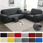 1Pc Elastic Sofa Covers for Living Room Solid Color Sectional Corner Slipcovers