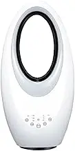 Bladeless Tower Fan with Remote Oscillating Quiet Cooling Air Circulator for Home & Office Adjustable Speeds Energy Efficient Space-Saving Design Powered by Plug-In Cord (No Button Batteries)