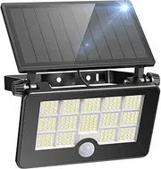 Solar Flood Lights Outdoor 5000Lm, 232 LED Solar Motion Sensor Light Waterproof IP67, Dusk to Dawn Solar Powered Security Lights, Adjustable 4 Mode Wall Lights for Outside Patio, Yard, Garage, Porch