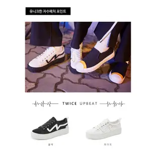 TWICE x 韓國SPRIS 聯名鞋款 UPBEAT 心跳悸動帆布鞋系列 平底鞋 小白鞋 小黑鞋 板鞋