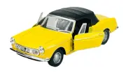 WELLY OLD TIMER PEUGEOT 404 CABRIOLET YELLOW 1:34 DIE CAST METAL NEW IN BOX