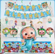 Cocomelon Party supplies Decoration Cocomelon Birthday boy backdrop tablecloth