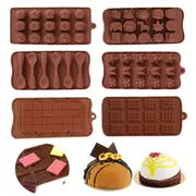 6 Pack DIY Chocolate Mould Silicone Non-Stick Molds Baking Tools Cake Decoration