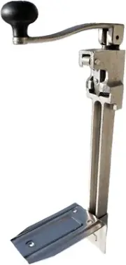 Stainless Steel 19" Manual Can Opener with Plated Steel Base for Restaurants
