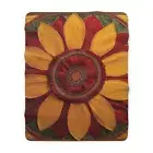 Yellow Flower Sherpa Fleece Blanket