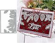 Christmas Pine Nut Leaf Metal Die Cuts for Card Making, Snowflake Frame Cutting Dies, DIY Scrapbooking Album Decorative Embossing Paper Card Craft