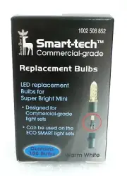 Santa's Best Smart-Tech ECO Smart 100ct 7mm LED Bulbs WARM WHITE 997002HO #52
