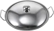 Ciieeo 1 Set Stainless Steel Cooking Pot with Lid Non Stick Dry Pot and Seafood Kitchen Cookware with Double Handles Safe and Design for Everyday Use
